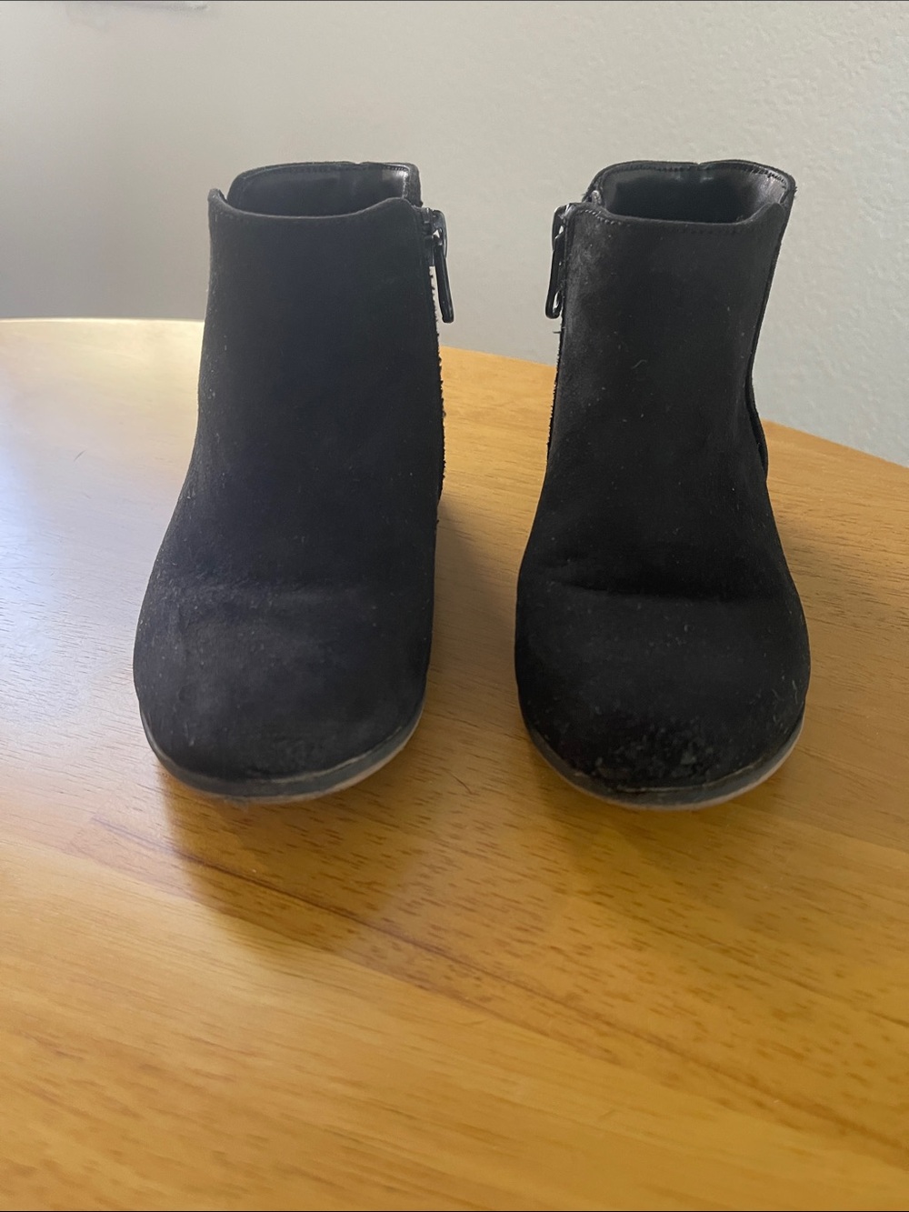 Cat & Jack Kids Black Suede Ankle Boots - Comfortable Everyday Style